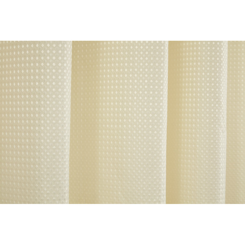 Naisa 100% Polyester Room Darkening Eyelet Curtain Pair, Cream, 168cm W x 183cm D
