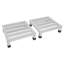 2 tablettes en acier inoxydable