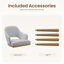Chaise de salle à manger rembourrée moderne avec pieds en bois-185698468-185698491