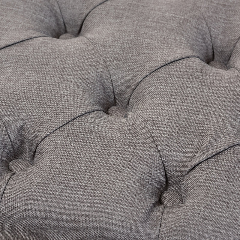 Repose-pieds avec rangement Galvester Studio Alzenia, Gris clair
