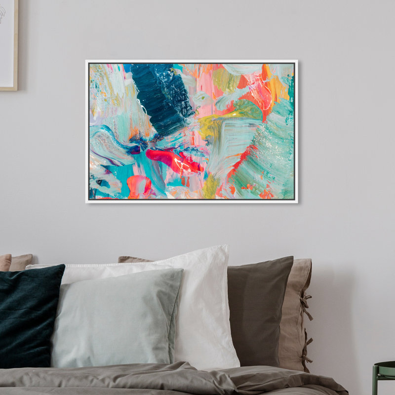 «Abstract That Love Feeling», impression sur toile, H 16 po x l 24 po, Toile encadrée, Doré