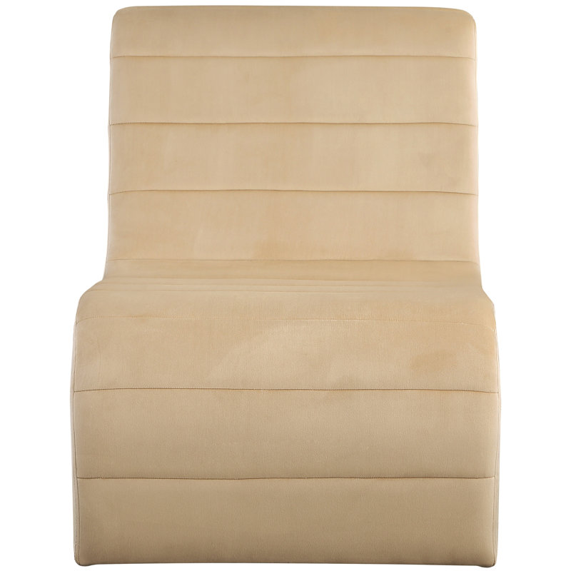 Issem 26.5'' Wide Tufted Velvet Side Chair, Camel Velvet