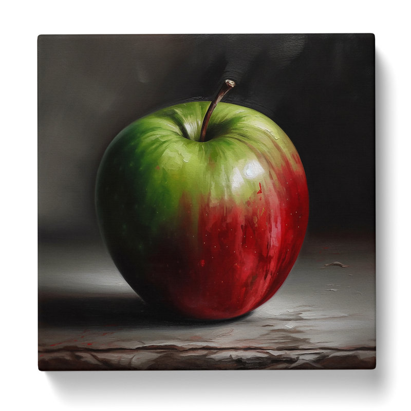 Apple Oil Painting - No Frame Print, 50cm H x 50cm W x 3cm D