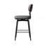 Ensemble de chaises de bar rotatives à 360 ° de 2 pièces avec coussins en cuir et supports en fer, convenant aux cuisines, aux restaurants et aux bureaux