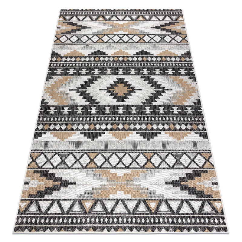 Eduarte Geometric Indoor / Outdoor Area Rug, Rectangle 140 x 190cm