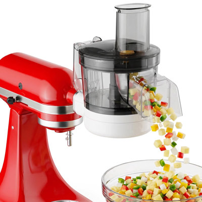 5-in-1 Food Processor Attachment Compatible with KitchenAid Stand Mixers by GVODE