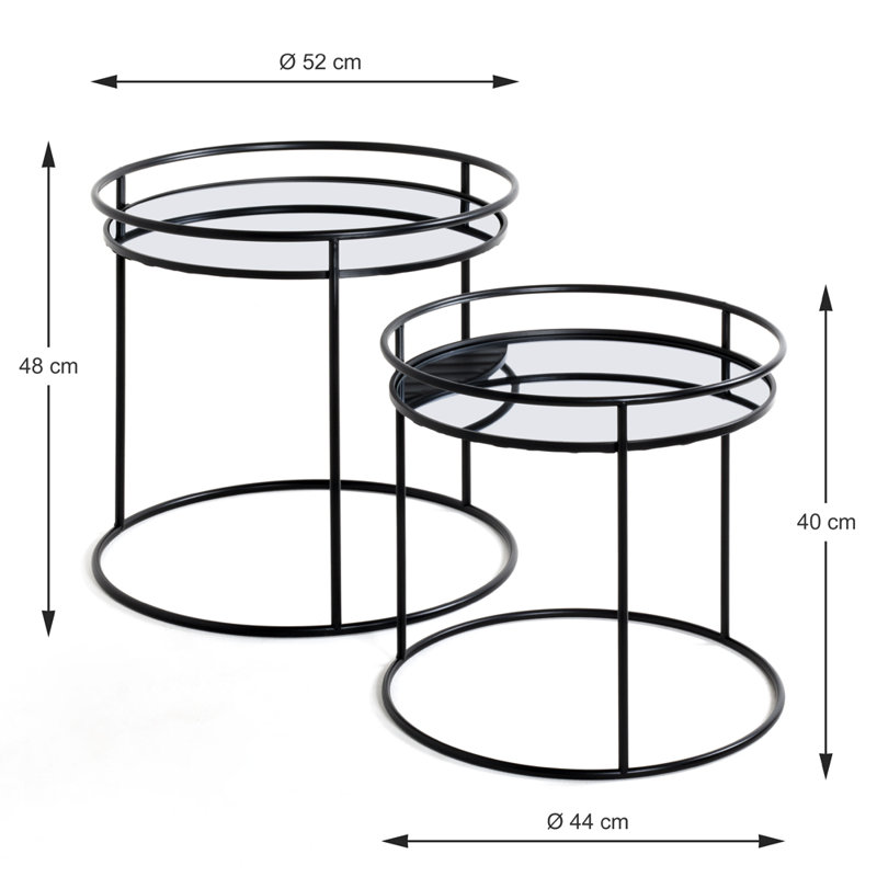 Auriyah 2 Piece Nest of Tables