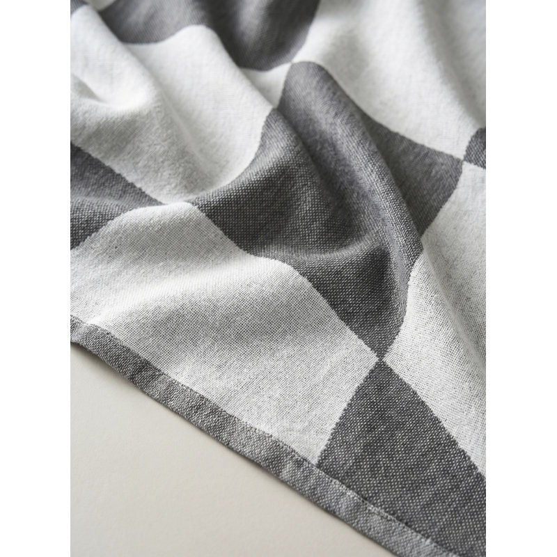 Serviette noire en coton, Noir