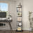 6 Tier Rotating Bookshelf, Floor Rack Simple Bookcase With Acrylic Plate Student Multi-Function Creative Bookshelf For Living Room With Anti-Toppling Base