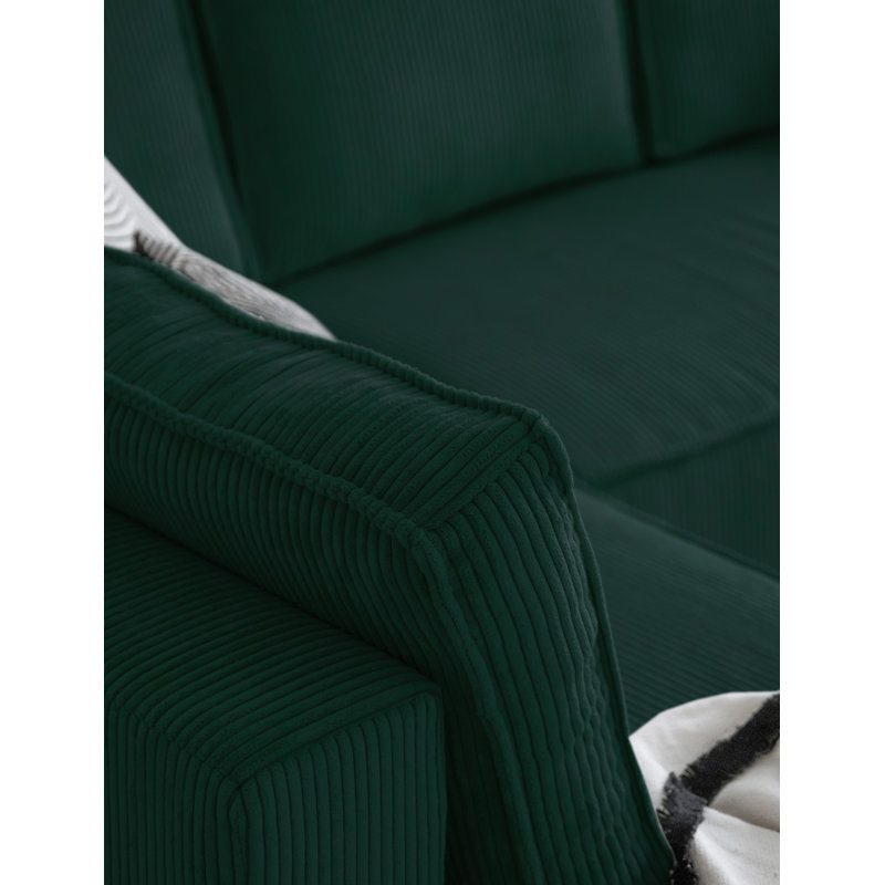 8 Seater Sofa Bed, Left Hand Facing, Bottle Green