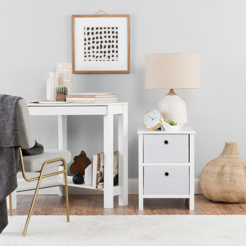 Leiser 16'' W Solid Wood Nightstand, White