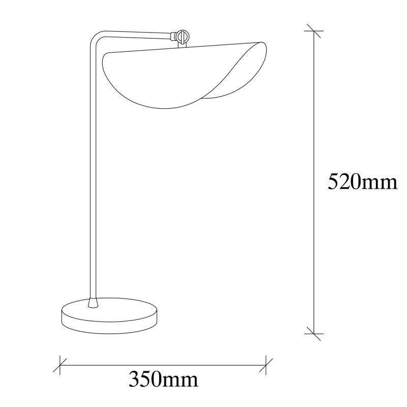 Lampe de bureau blanche 20,47 po Philo, 100W