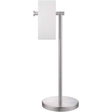 ACEHOOM Bathroom Freestanding Toilet Paper Holder Stand with Reserver in  Brushed Stainless Steel QHT-SZJ-S - The Home Depot