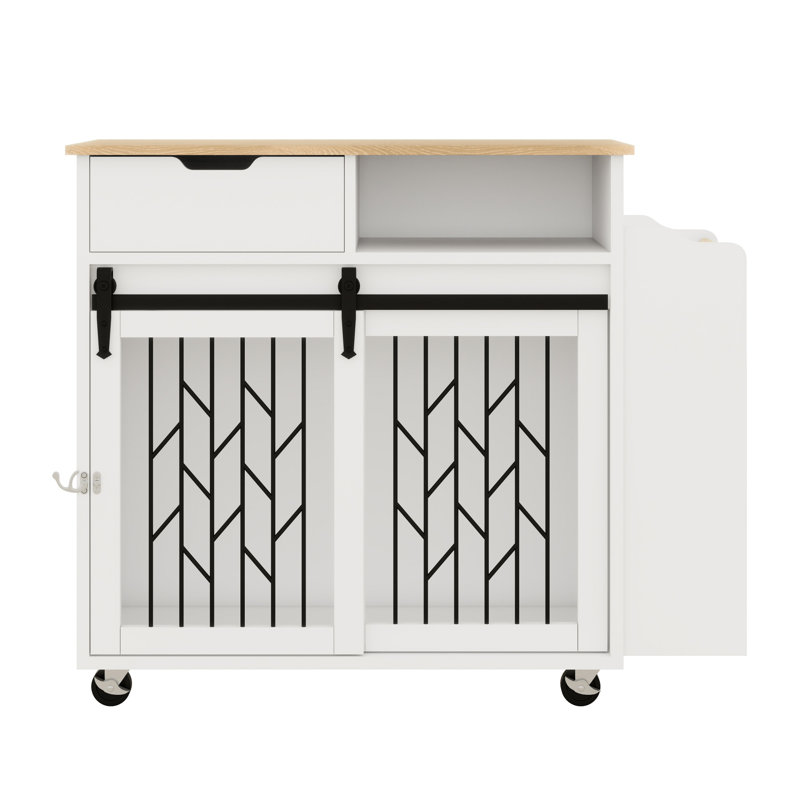 Modern Pet Crate Kitchen Island