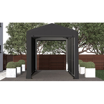 ShelterTube Wind and Snow-Load Rated Garage, 14x40x16 Grey