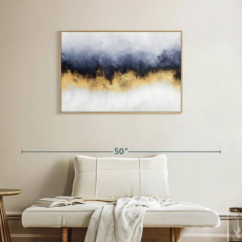 Ciel I, Cadre flottant en bois naturel, 37 po x 25 po