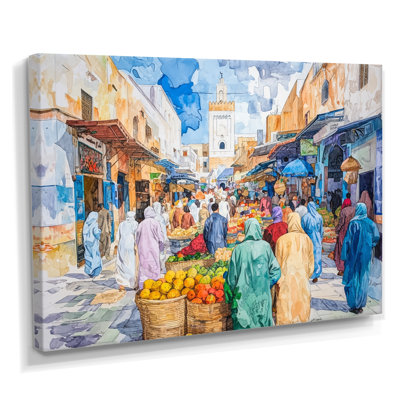 «Fez Frenzy Fez Morocco I», art mural impression de paysage