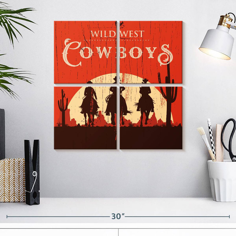 Wild West Cowboys, H 18 po x l 18 po