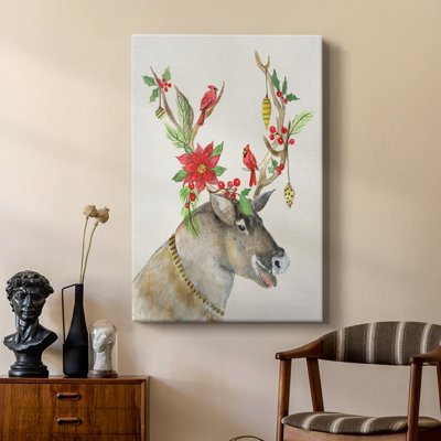 Playful Reindeer I -Custom Wrapped Gallery Cavas