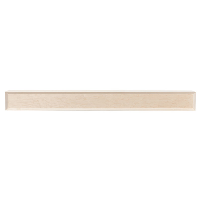 Modern Ember Autumn Floating Maple Wood Fireplace Mantel Shelf - With Angled Corner Accents, Ebony, 60"