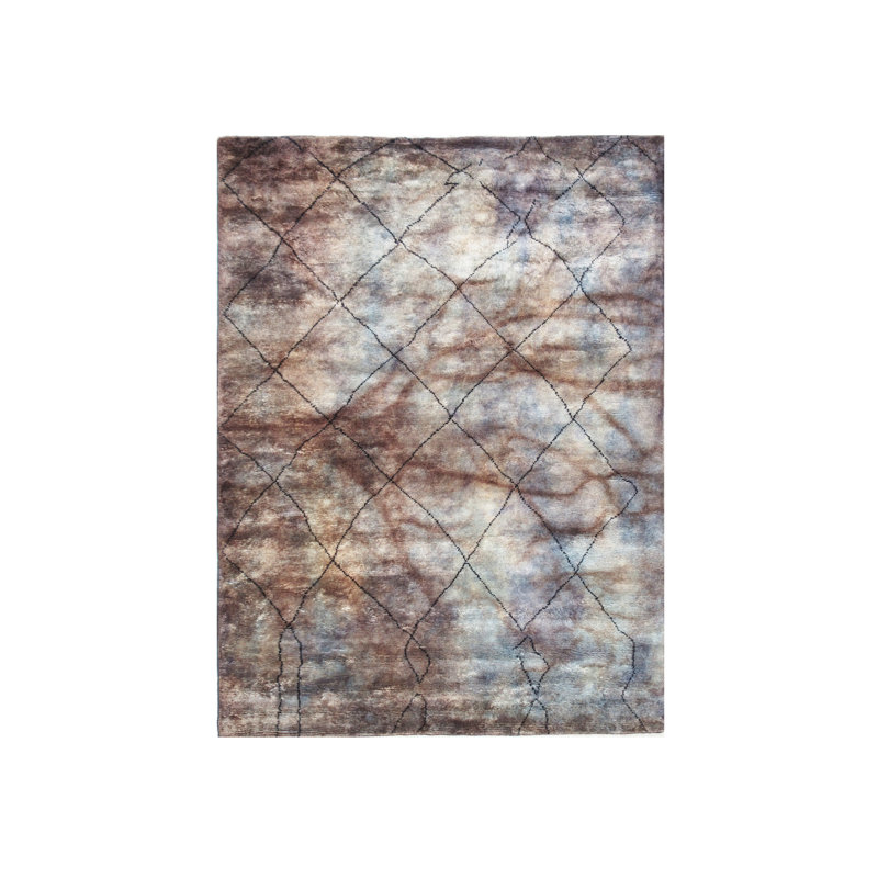 Tapis marocain moderne noué à la main 8 x 12