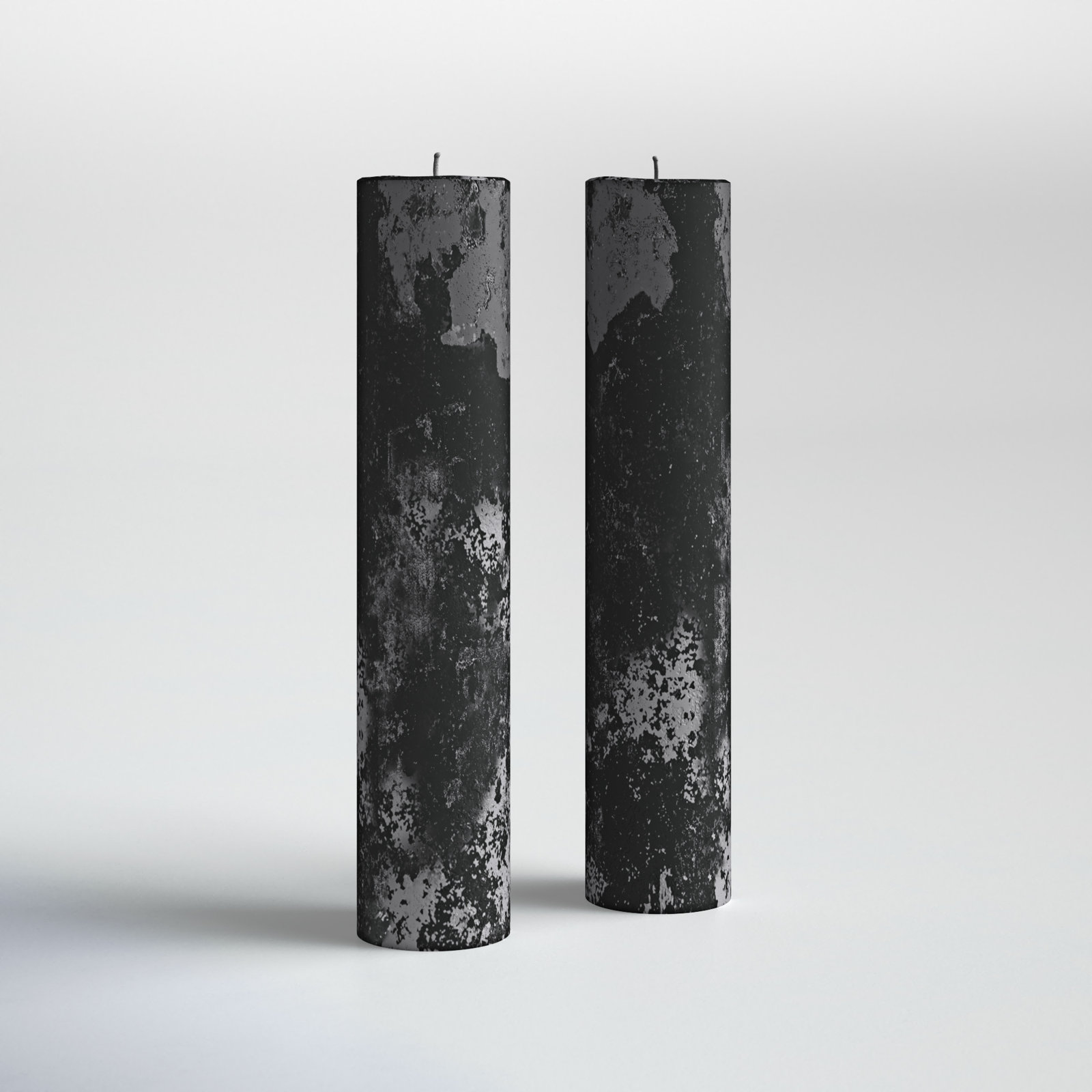 Unscented Pillar Candle, 13.75" H x 2.75" W x 2.75" D, Black