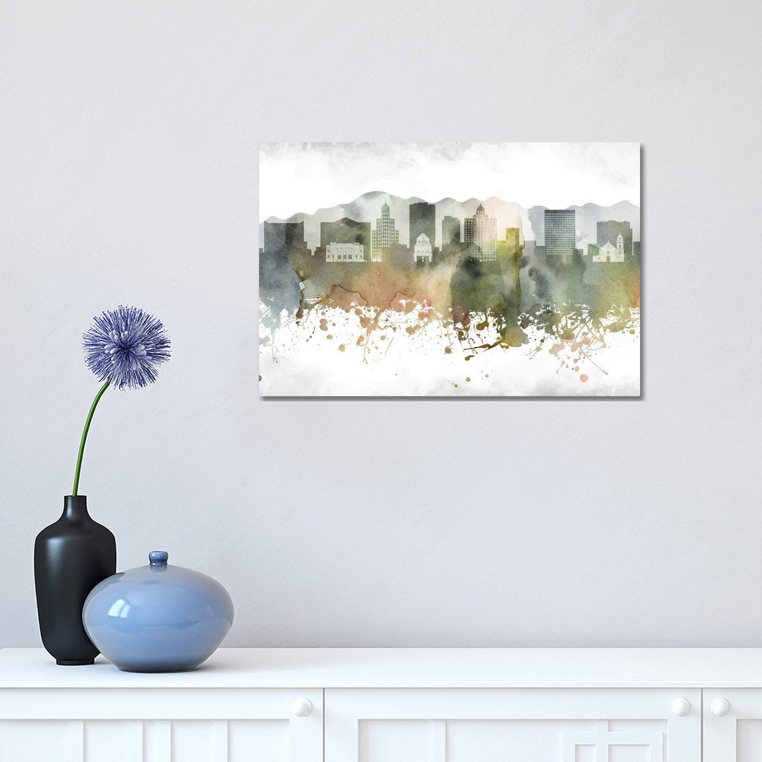 El Paso Skyline by WallDecorAddict - Wrapped Canvas Print