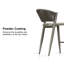 Ensemble de 2 tabourets de bar de patio avec coussins de couleur contrastante en aluminium-1151337984-1151337992