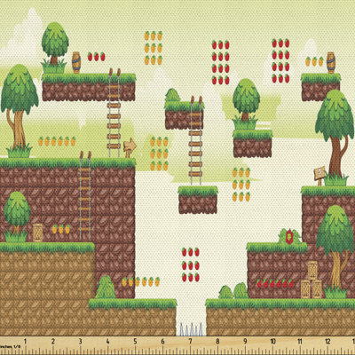 Olszewski Ground Tiles Trees Computer Game Fabric