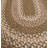 Bryiana Farmhouse Braided Jute Green Area Rug-423962943