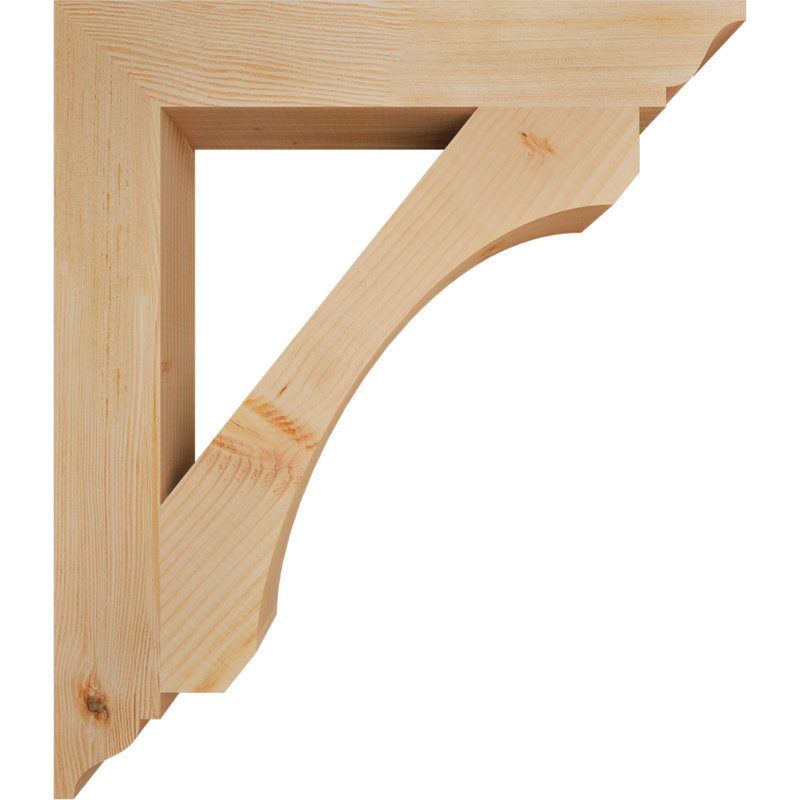 Support en bois rustique traditionnel BKTLEC01, Douglas (lisse), H 30 po x l 3,5 po x P 26 po