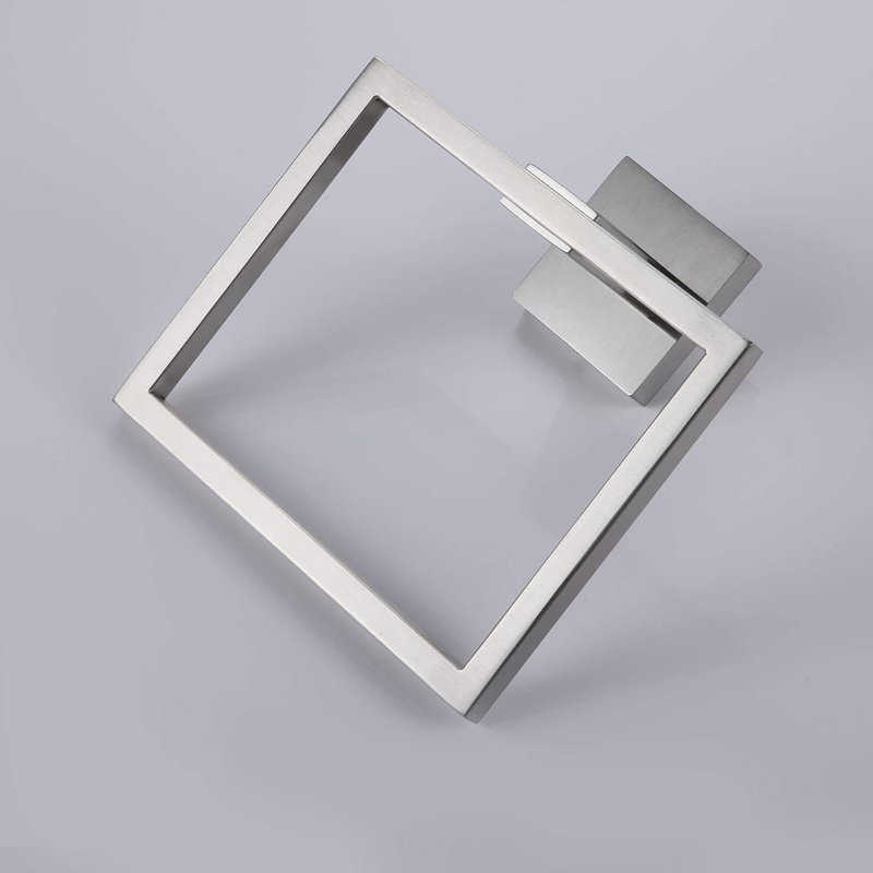 Wall Mount Square Towel Ring (1 Piece), Chrome