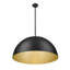 Luminaire suspendu 3 lumières noir mat Alyvia 31,5 pouces-123222931
