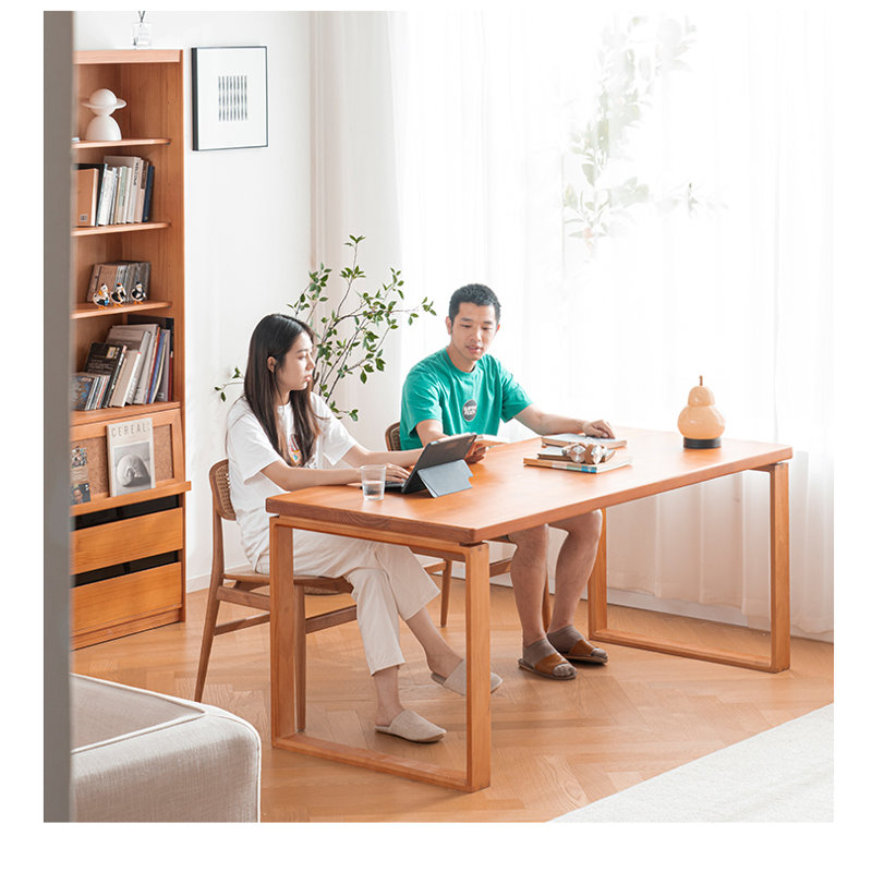 Naitik Rectangle Computer Desk, 29.52cm H x 78.74cm W x 27.55cm D, Yellow