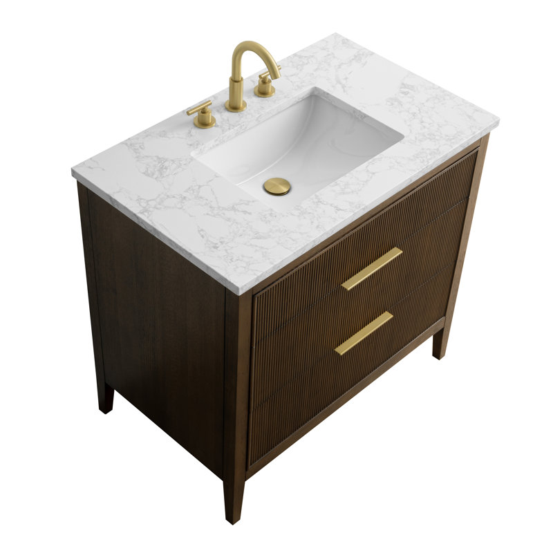 Emma 36" W Single Vanity, Chestnut Brown