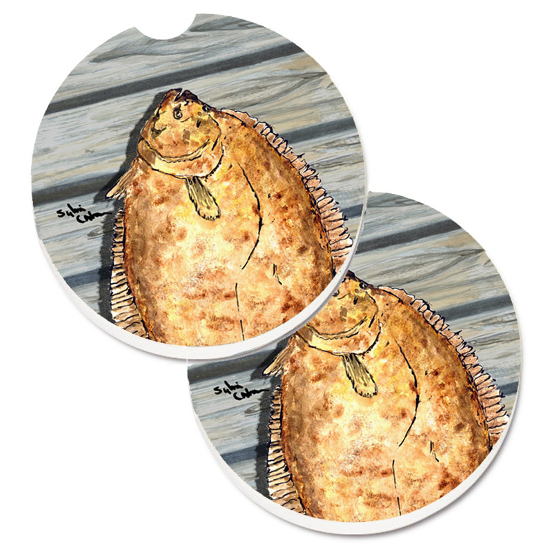 Sous-verre fish flounder voiture
