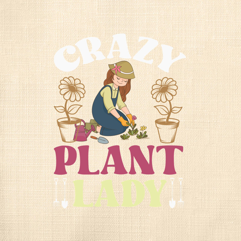Citation amusante «Garden Lover» 146 - Coussin décoratif inclus, H 20 po x l 20 po