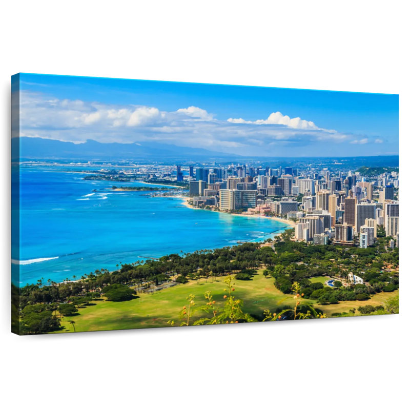 Rorry Honolulu Hotels, 34" H x 51" W