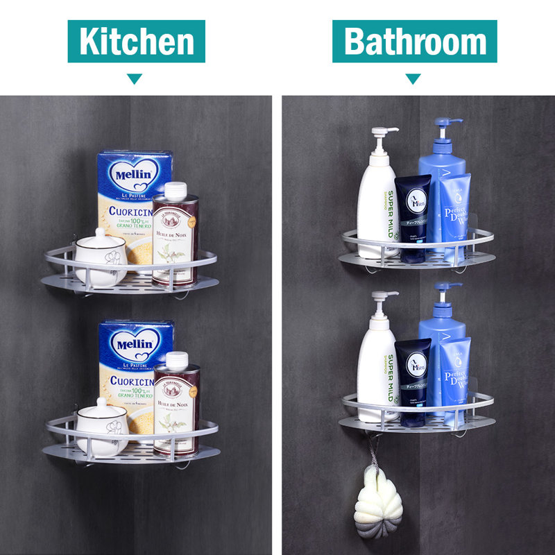Plateau pour accessoires de salle de bain en aluminium Leonas