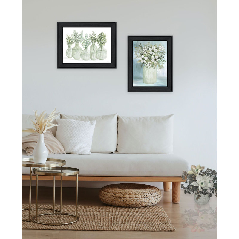 Ophelia & Co. «Simply Sage 1», art mural encadré pour le salon, reproduction d'art mural pour la maison, art mural de chambre à coucher par Cindy Jacobs