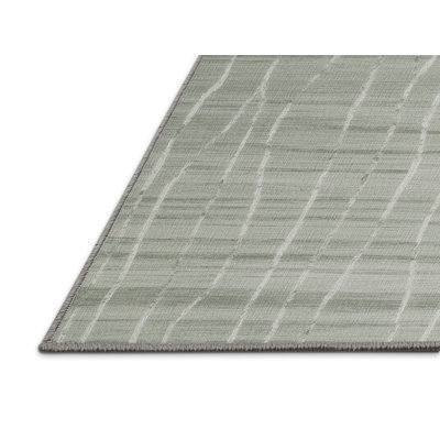 Machine Washable Abstract Brown Area Rug