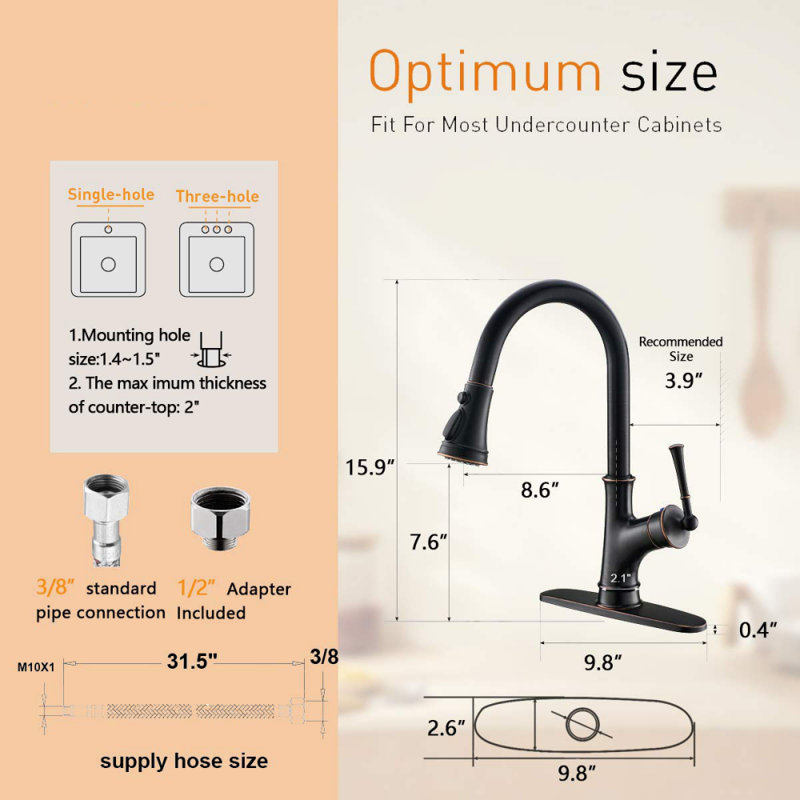 Polar Pull Out Touch Kitchen Faucet