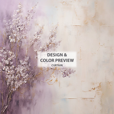 Blooming Lilac Melody II - Rideau lilas - Velours obscurcissant - 1 panneau