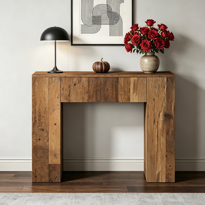 39,5 "Console, canapé rustique, table de vestibule avec tiroir