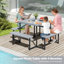 Ensemble de table de pique-nique pour 4-8 personnes avec trou de parasol-537060139