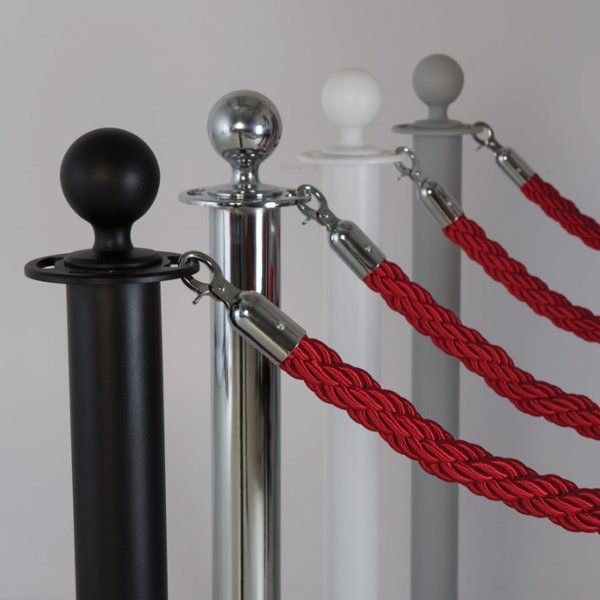 MT Displays 13.58'' H x 37'' W Stanchion System, Black