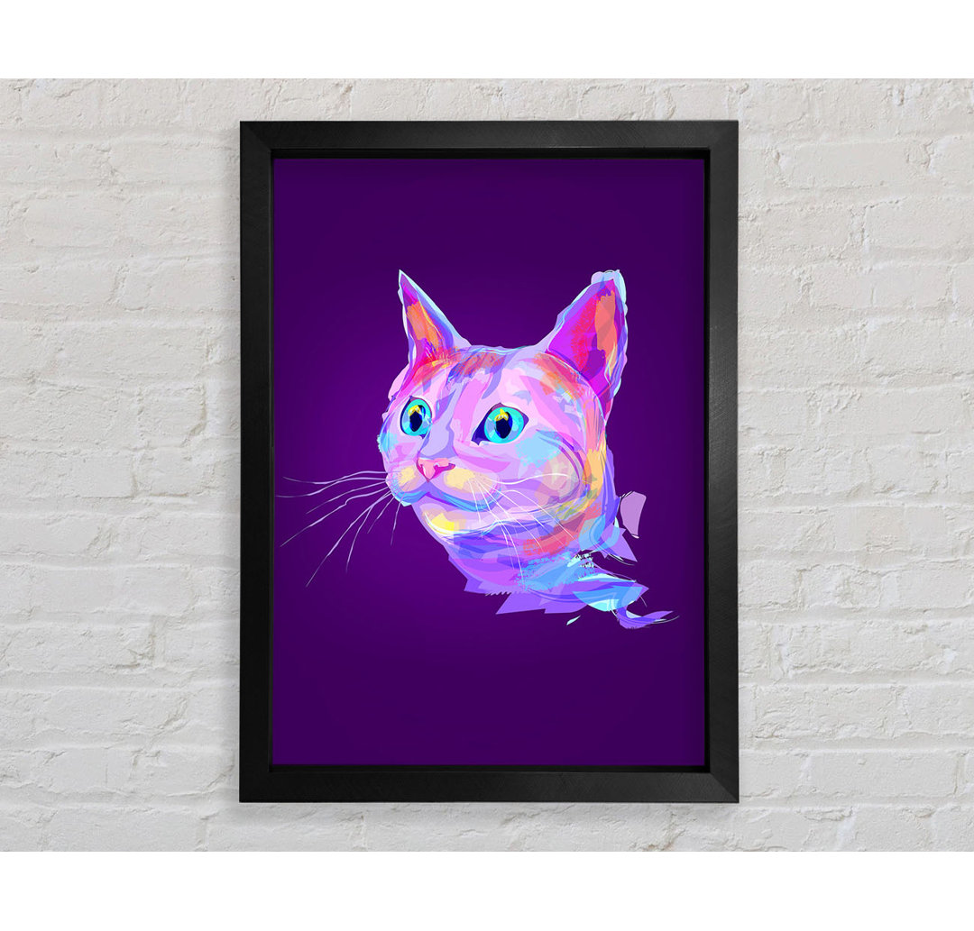 Regenbogenkatze - Einzelner Bilderrahmen Kunstdrucke