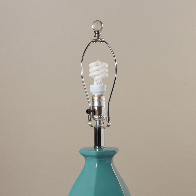 Aiza Ceramic Table Lamp, Egg Blue