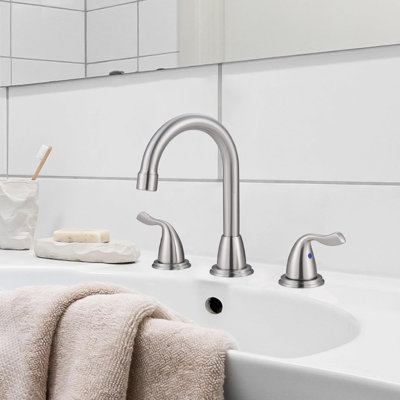 8-Inch Widespread Bathroom Faucet With Pop-Up Drain