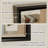 Rectangular Black Matte Metal Frame Vanity Mirror with Beveled Floating Mirror Bathroom-112506795